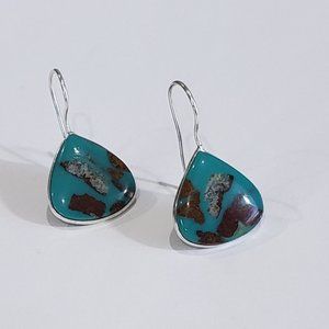 Chrysoprase earrings, 925 silver chrysoprase gemstone earrings